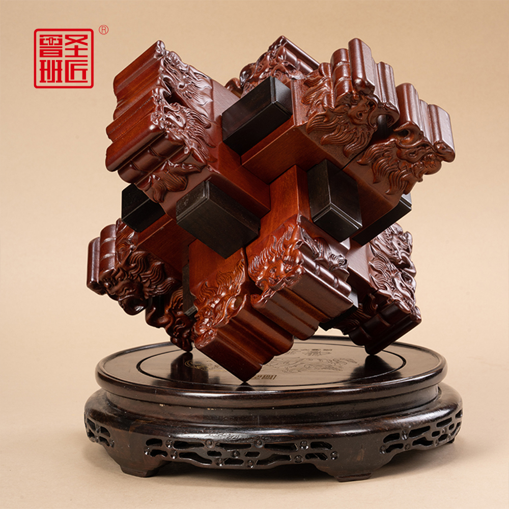 案头祥瑞丨当十二棒榫卯遇见中国龙，锁住千年威严与智慧